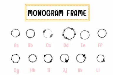 Monogram Frame by PraewDesigns — Dingbats Font — thumbnail 4