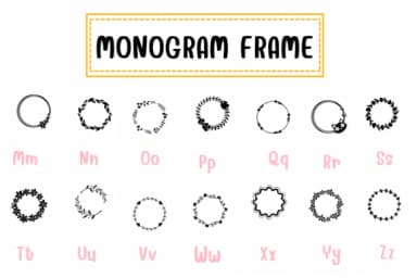 Monogram Frame by PraewDesigns — Dingbats Font — thumbnail 5
