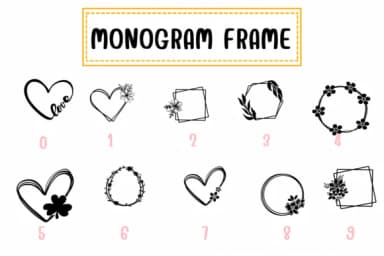 Monogram Frame by PraewDesigns — Dingbats Font — thumbnail 6