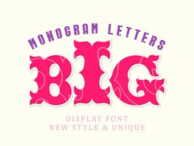 Monogram Letters by MaxArt — Slab Serif Font — thumbnail 1