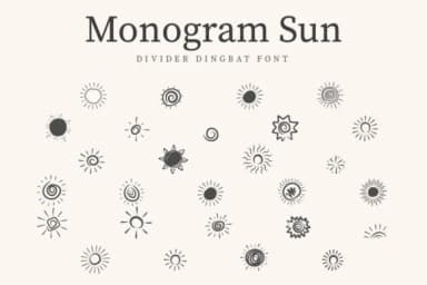 Monogram Sun by CraftedType Studio — Dingbats Font — thumbnail 1