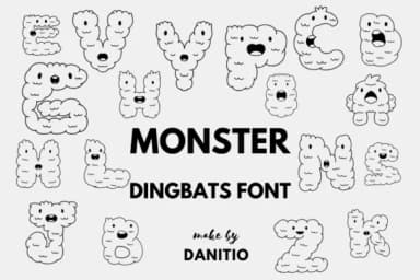 Monster by danita.kukkai — Dingbats Font — thumbnail 1