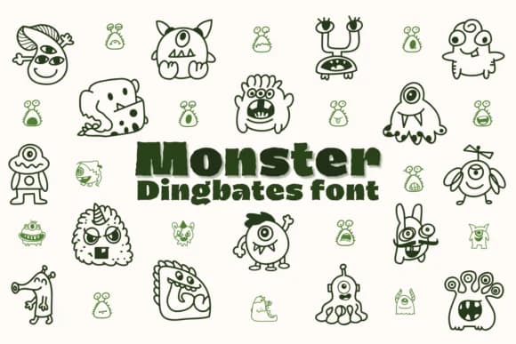 Monster by Chonada — Dingbats Font