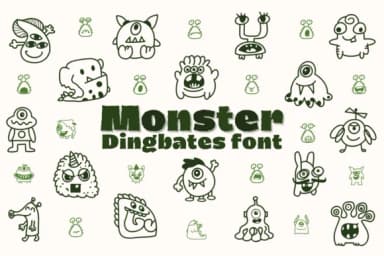 Monster by Chonada — Dingbats Font — thumbnail 1