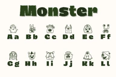 Monster by Chonada — Dingbats Font — thumbnail 2