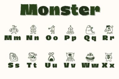 Monster by Chonada — Dingbats Font — thumbnail 3