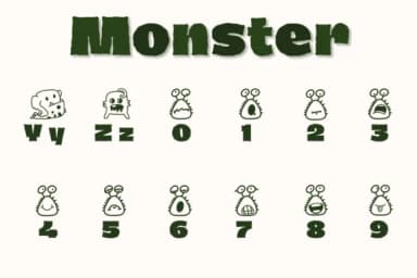 Monster by Chonada — Dingbats Font — thumbnail 4