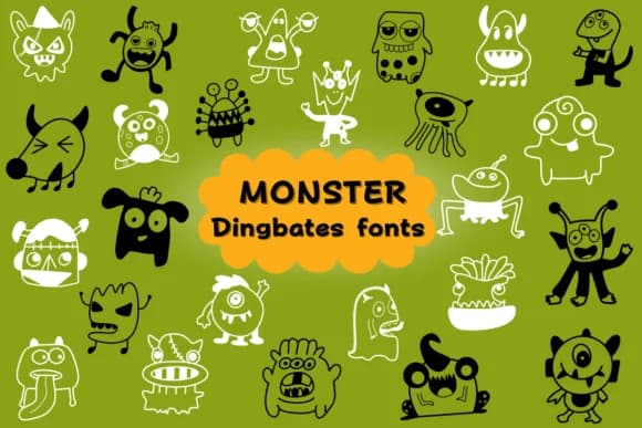 Monster by Natchuta — Dingbats Font