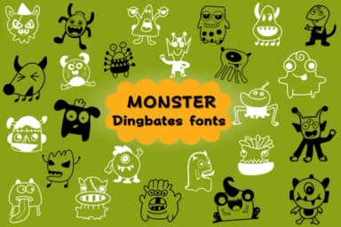 Monster by Natchuta — Dingbats Font — thumbnail 1