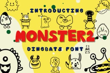 Monster2 by danita.kukkai — Dingbats Font — thumbnail 1