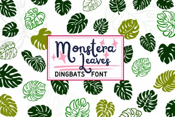 Monstera Leaves by PraewDesigns — Dingbats Font
