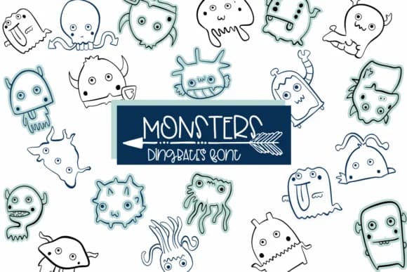 Monsters by Sirinart — Dingbats Font