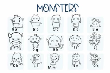 Monsters by Sirinart — Dingbats Font — thumbnail 2