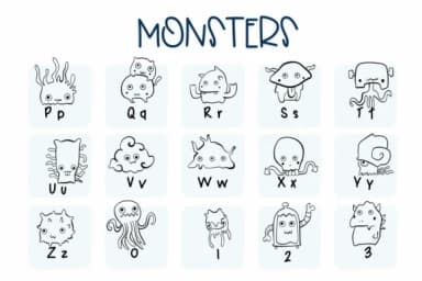 Monsters by Sirinart — Dingbats Font — thumbnail 3