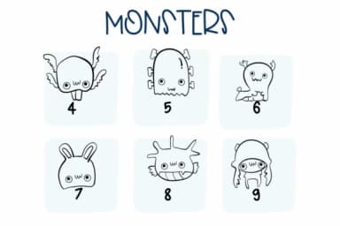 Monsters by Sirinart — Dingbats Font — thumbnail 4