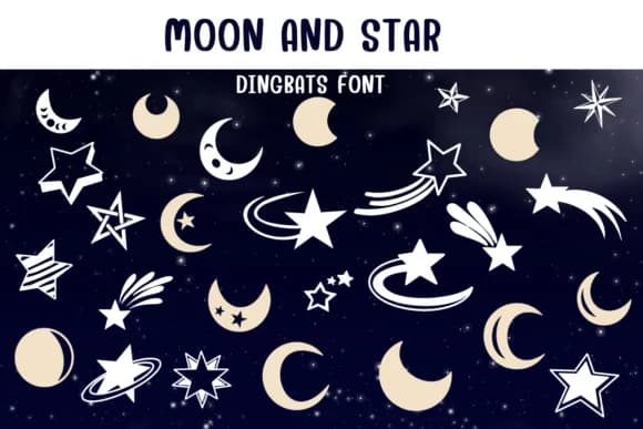 Moon and Star by Sontaya — Dingbats Font