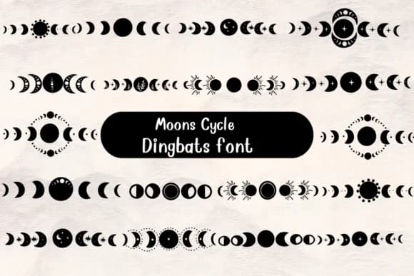 Moon Cycle by Nongyao — Dingbats Font