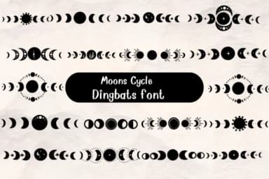 Moon Cycle by Nongyao — Dingbats Font — thumbnail 1