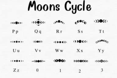 Moon Cycle by Nongyao — Dingbats Font — thumbnail 3