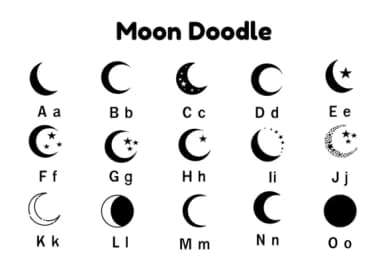 Moon Doodle by Nun Sukhwan — Dingbats Font — thumbnail 2