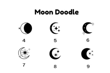 Moon Doodle by Nun Sukhwan — Dingbats Font — thumbnail 4