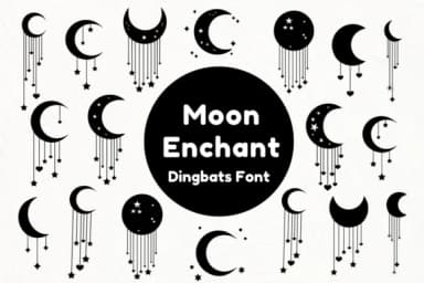 Moon Enchant by Nun Sukhwan — Dingbats Font — thumbnail 1