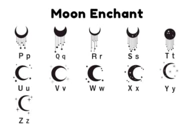 Moon Enchant by Nun Sukhwan — Dingbats Font — thumbnail 7