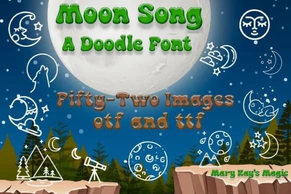 Moon Song by Mary Kay's Magic — Dingbats Font