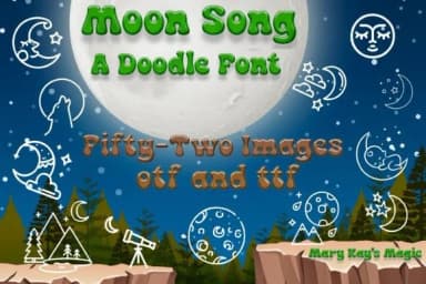 Moon Song by Mary Kay's Magic — Dingbats Font — thumbnail 1