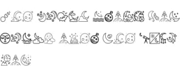 Moon Song by Mary Kay's Magic — Dingbats Font — thumbnail 6