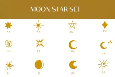 Moon Star Set by Heartcraft Atelier — Dingbats Font — thumbnail 2