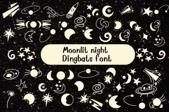Moonlit Night by Nongyao — Dingbats Font