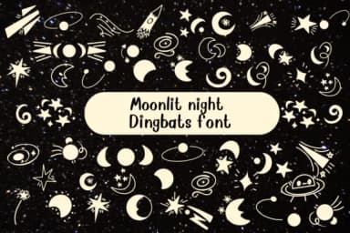 Moonlit Night by Nongyao — Dingbats Font — thumbnail 1