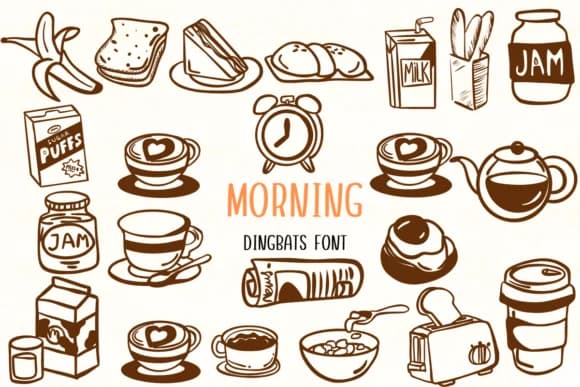 Morning by Nongyao — Dingbats Font