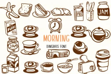Morning by Nongyao — Dingbats Font — thumbnail 1