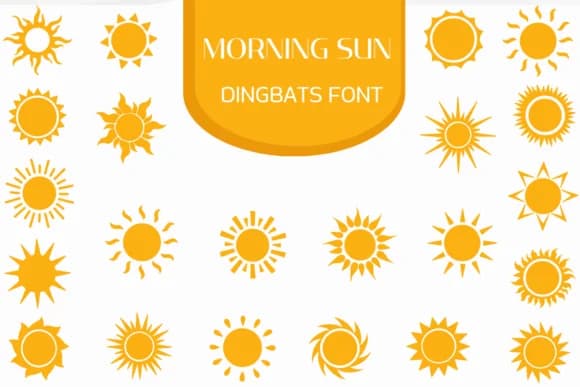 Morning Sun by Heartcraft Atelier — Dingbats Font
