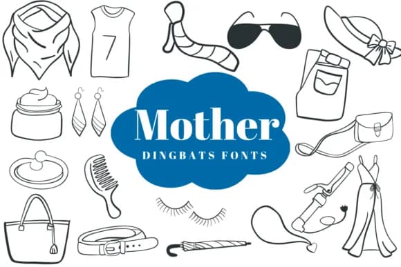 Mother by Suphitchaya — Dingbats Font