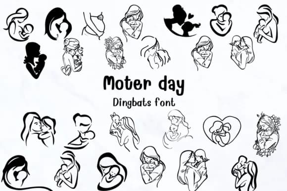 Mother Day by Nongyao — Dingbats Font