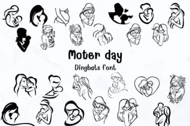 Mother Day by Nongyao — Dingbats Font — thumbnail 1