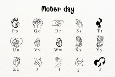 Mother Day by Nongyao — Dingbats Font — thumbnail 3