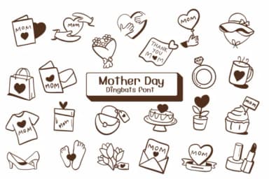 Mother Day by Ketsarin — Dingbats Font — thumbnail 1