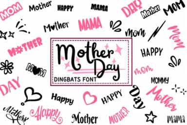 Mother Day by PraewDesigns — Dingbats Font — thumbnail 1