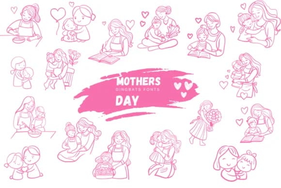 Mothers Day by Suphitchaya — Dingbats Font