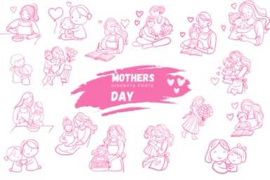 Mothers Day by Suphitchaya — Dingbats Font — thumbnail 1