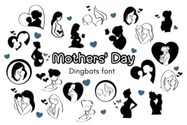 Mothers' Day by Nun Sukhwan — Dingbats Font — thumbnail 1