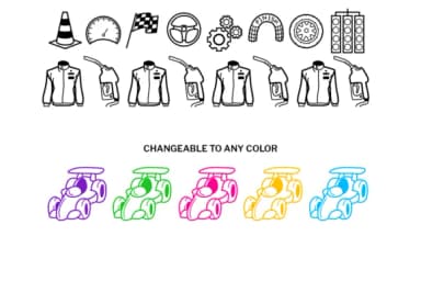 Motorsports Doodle by digitalplannerland — Dingbats Font — thumbnail 3