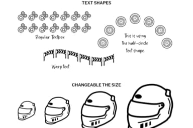 Motorsports Doodle by digitalplannerland — Dingbats Font — thumbnail 4