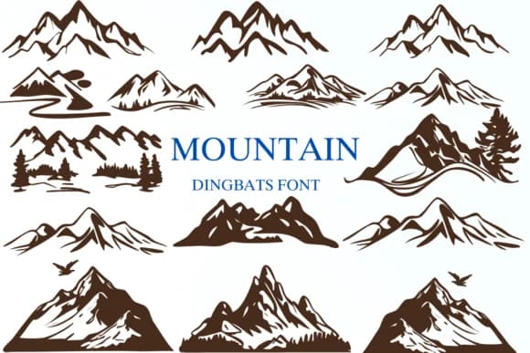 Mountain by Nongyao — Dingbats Font