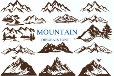 Mountain by Nongyao — Dingbats Font — thumbnail 1