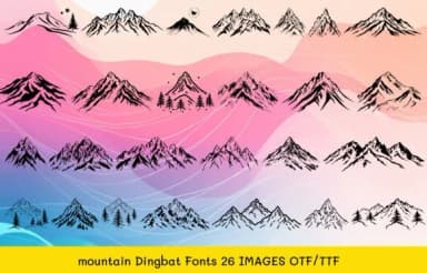 Mountain by MOMAT THIRTYONE — Dingbats Font — thumbnail 1